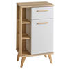 UNTERSCHRANK 50,5/89,5/33 cm   - Kaschmir/Eichefarben, Design, Glas/Holzwerkstoff (50,5/89,5/33cm) - Xora