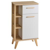 UNTERSCHRANK 50,5/89,5/33 cm   - Kaschmir/Eichefarben, Design, Glas/Holzwerkstoff (50,5/89,5/33cm) - Xora