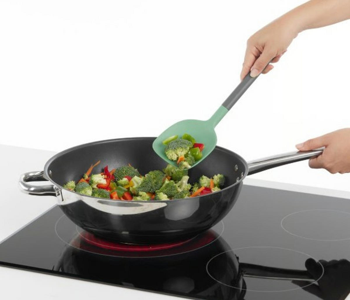 Wokspatel Lékué - ljusgrön, Basics, plast (9,6/31cm) - Best Price