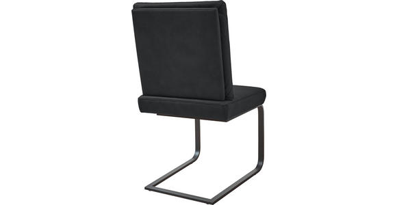 SCHWINGSTUHL in Stahl Mikrofaser - Dunkelgrau/Schwarz, Design, Textil/Metall (46/92/60cm) - Dieter Knoll