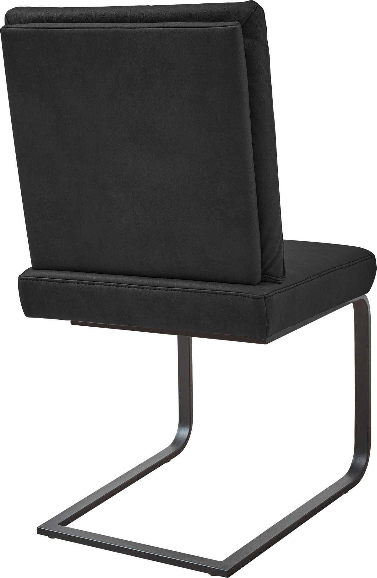 SCHWINGSTUHL  in Stahl Mikrofaser  - Dunkelgrau/Schwarz, Design, Textil/Metall (46/92/60cm) - Dieter Knoll