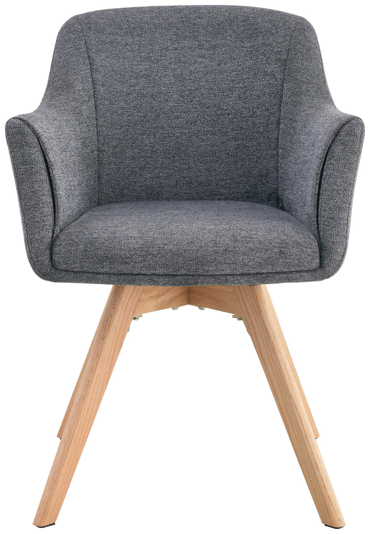 ARMLEHNSTUHL in Holz, Metall, Textil Grau  - Naturfarben/Grau, KONVENTIONELL, Holz/Textil (61/85,5/63,5cm) - Livetastic
