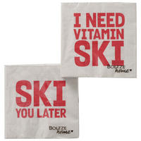 SERVIETTE    - Beige/Rot, Trend, Papier (16,5/16,5/3cm)