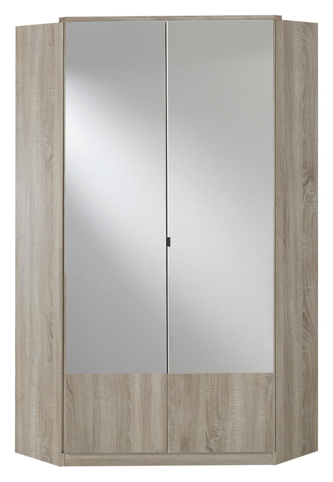 ECKSCHRANK 95/199/95 cm Eichefarben  - Eichefarben/Alufarben, KONVENTIONELL, Glas/Holzwerkstoff (95/199/95cm) - MID.YOU