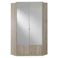 ECKSCHRANK 95/199/95 cm  - Eichefarben/Alufarben, Konventionell, Glas/Holzwerkstoff (95/199/95cm) - MID.YOU
