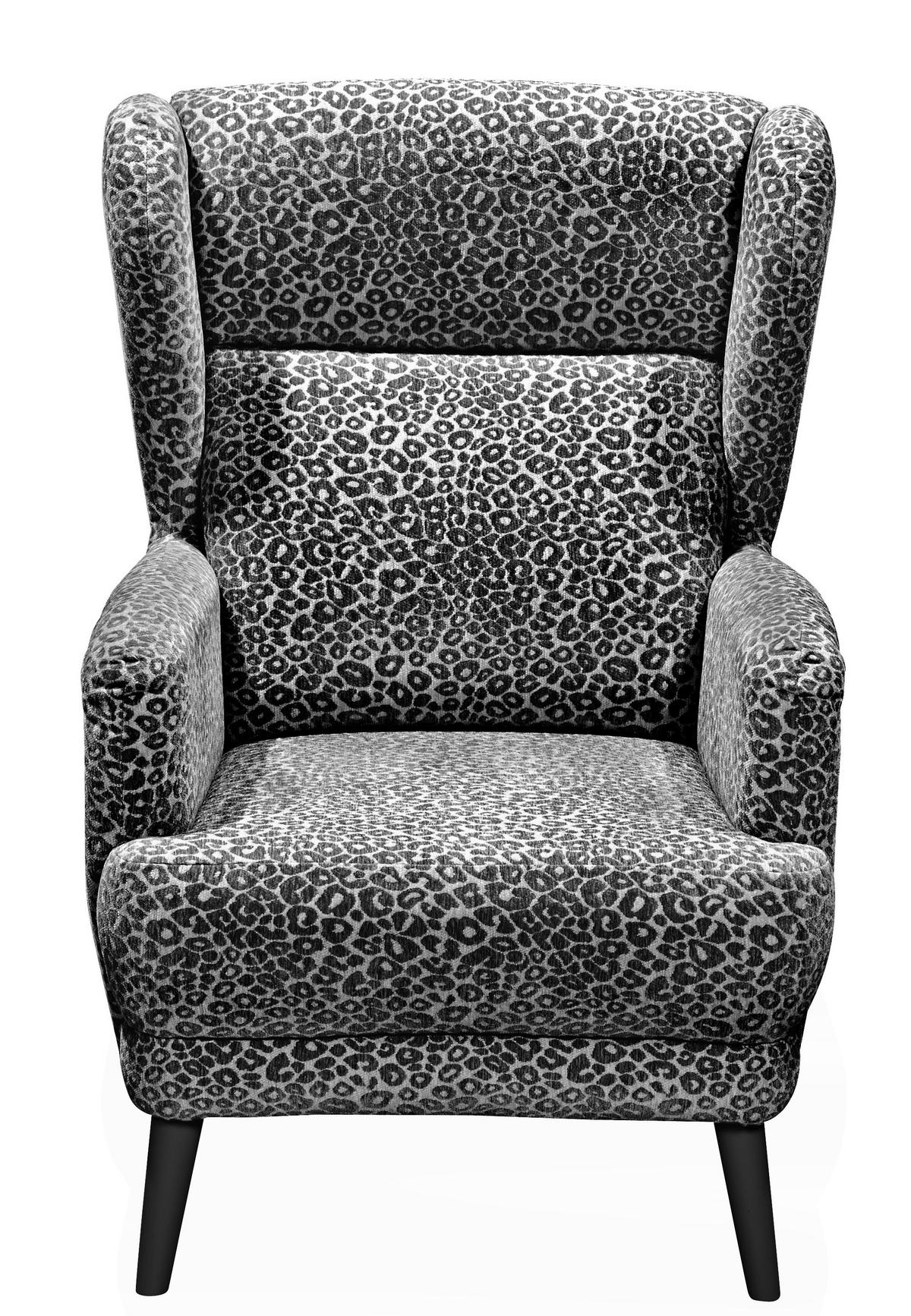 SESSEL Jacquard, Webstoff Schwarz, Weiss  - Weiss/Schwarz, Modern, Holzwerkstoff/Textil (74/106/94cm) - MID.YOU