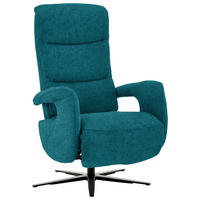 RELAXSESSEL in Textil Petrol  - Petrol/Schwarz, Design, Textil/Metall (71/112/83cm) - Beldomo Style