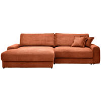 ECKSOFA Terracotta Cord  - Terracotta/Schwarz, MODERN, Kunststoff/Textil (180/300cm) - Carryhome