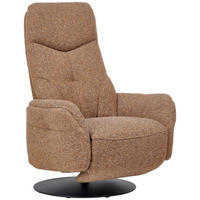 RELAXSESSEL in Textil Karamell  - Anthrazit/Karamell, Design, Textil/Metall (77/110/89cm) - Himolla