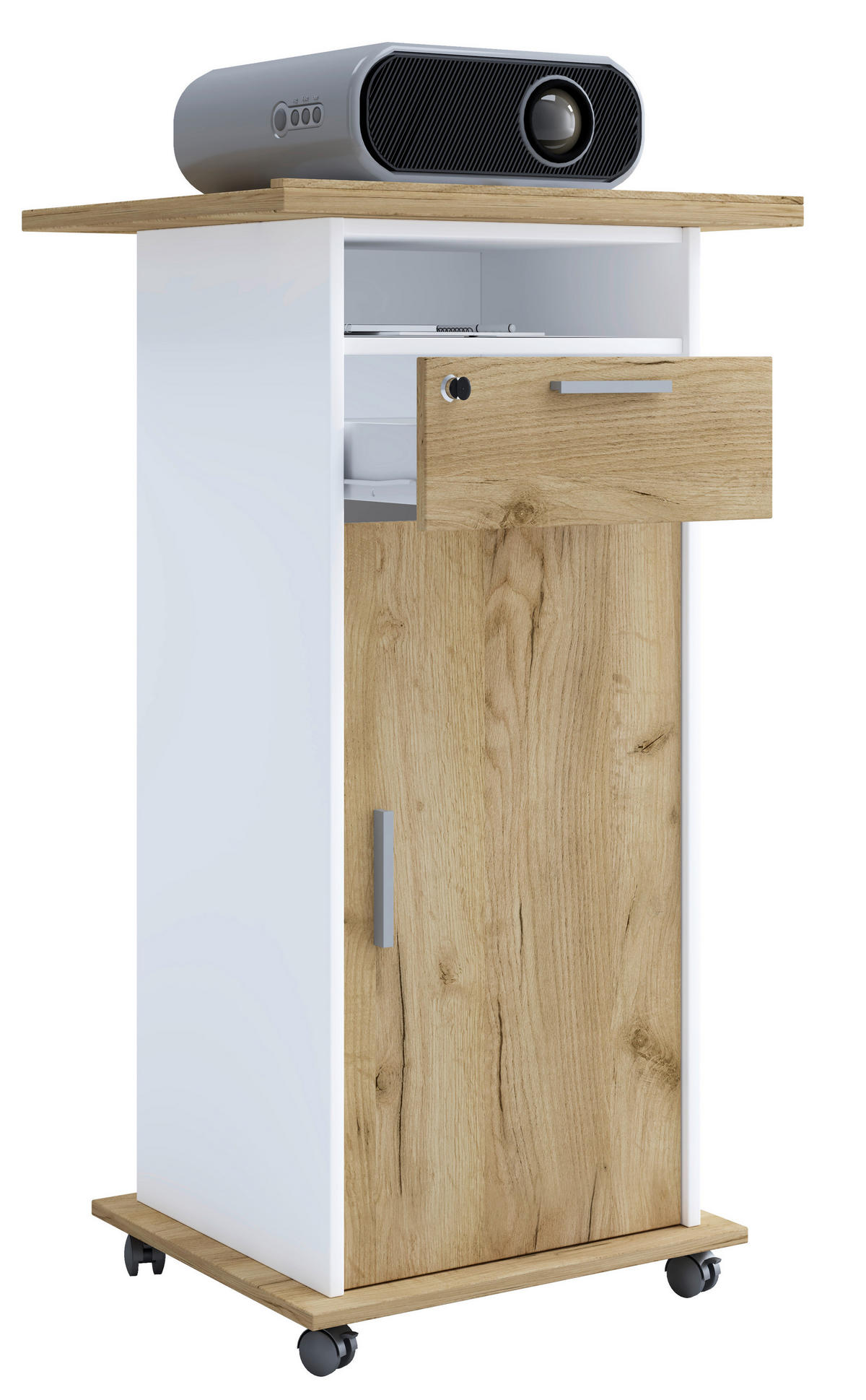 STEHPULT 60/50/108,3 cm  - Honigeiche/Weiß, Design, Holzwerkstoff (60/50/108,3cm) - MID.YOU