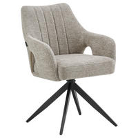 STOLICA S NASLONOM ZA RUKE  crna, taupe  drvo, metal, tekstil      - crna/taupe, Moderno, drvo/metal (57,5/85/62cm) - Livetastic