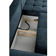 ECKSOFA Blau Chenille Rückenkissen, Bettkasten, Schlaffunktion, Rücken echt, Liegefläche im Originalstoff  - Blau/Schwarz, KONVENTIONELL, Holz/Textil (266/180cm) - Carryhome