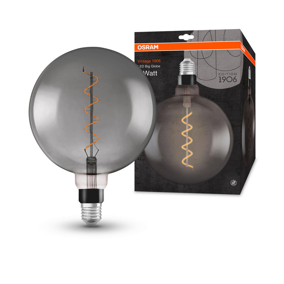 LED-LEUCHTMITTEL   E27 4 W 150 lm  - Grau, Basics, Glas (20/28,7cm) - Osram