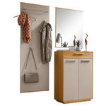 GARDEROBE 3-teilig  in 145/195/37 cm  - Taupe/Eichefarben, Design, Holz/Holzwerkstoff (145/195/37cm) - Novel
