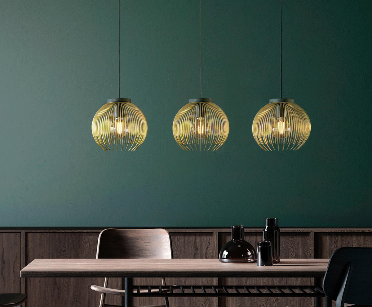 HÄNGELEUCHTE 93,5/23,5/110 cm   - Goldfarben, Design, Metall (93,5/23,5/110cm) - Eglo