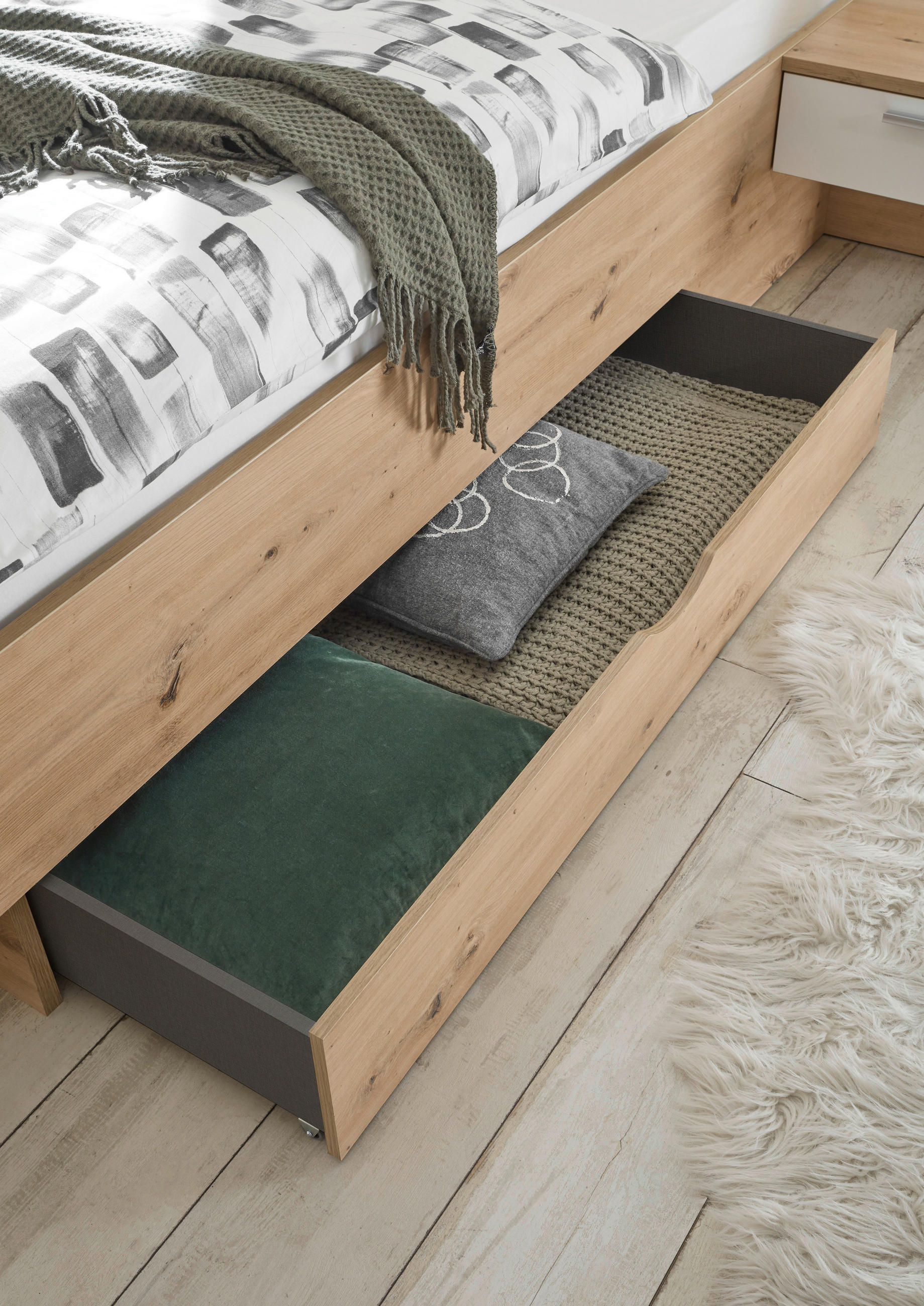 BETTSCHUBKASTEN Eiche Artisan  - Eiche Artisan, MODERN, Holzwerkstoff/Kunststoff (137,2/19,1/61,5cm) - Livetastic