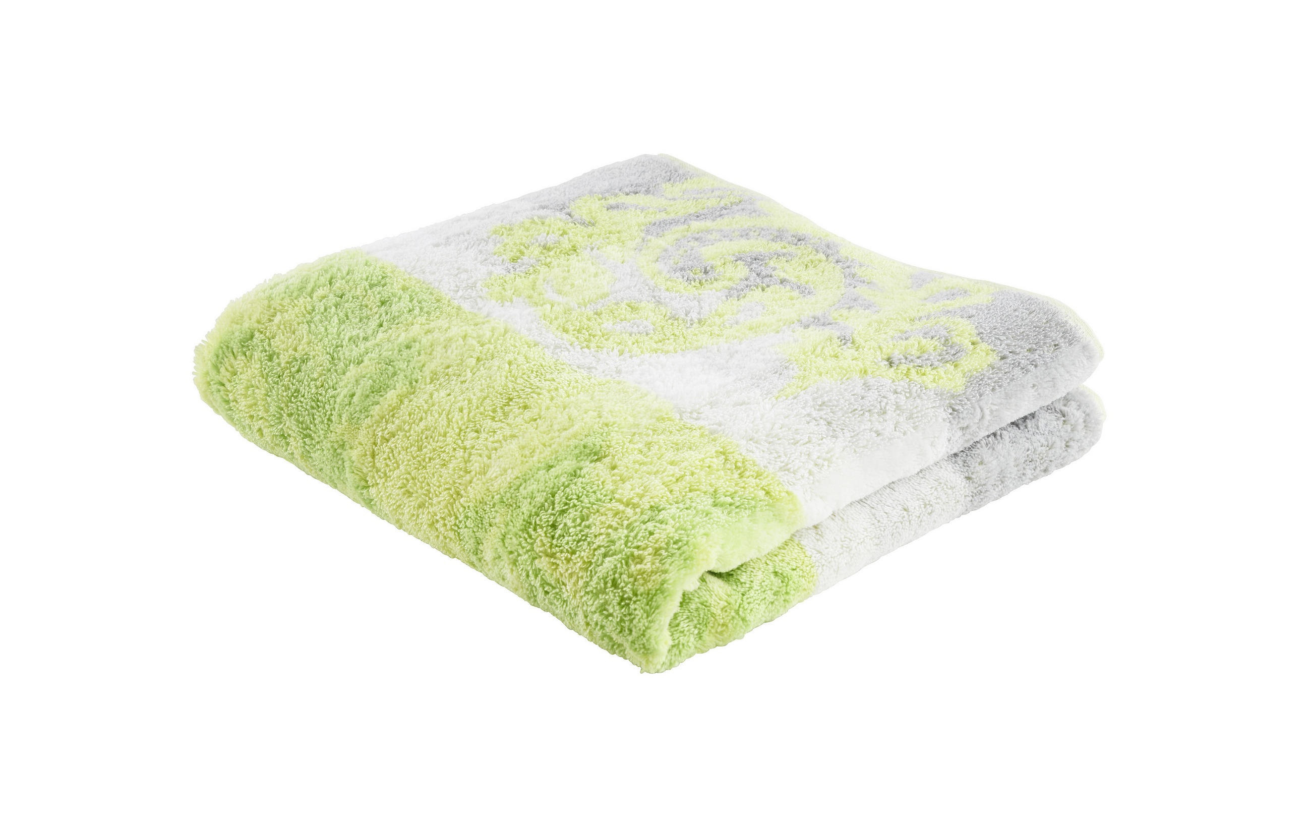 HANDTUCH 50/100 cm Noblesse Cashmere Hellgrau, Hellgrün  - Hellgrau/Hellgrün, Basics, Textil (50/100cm) - Cawoe