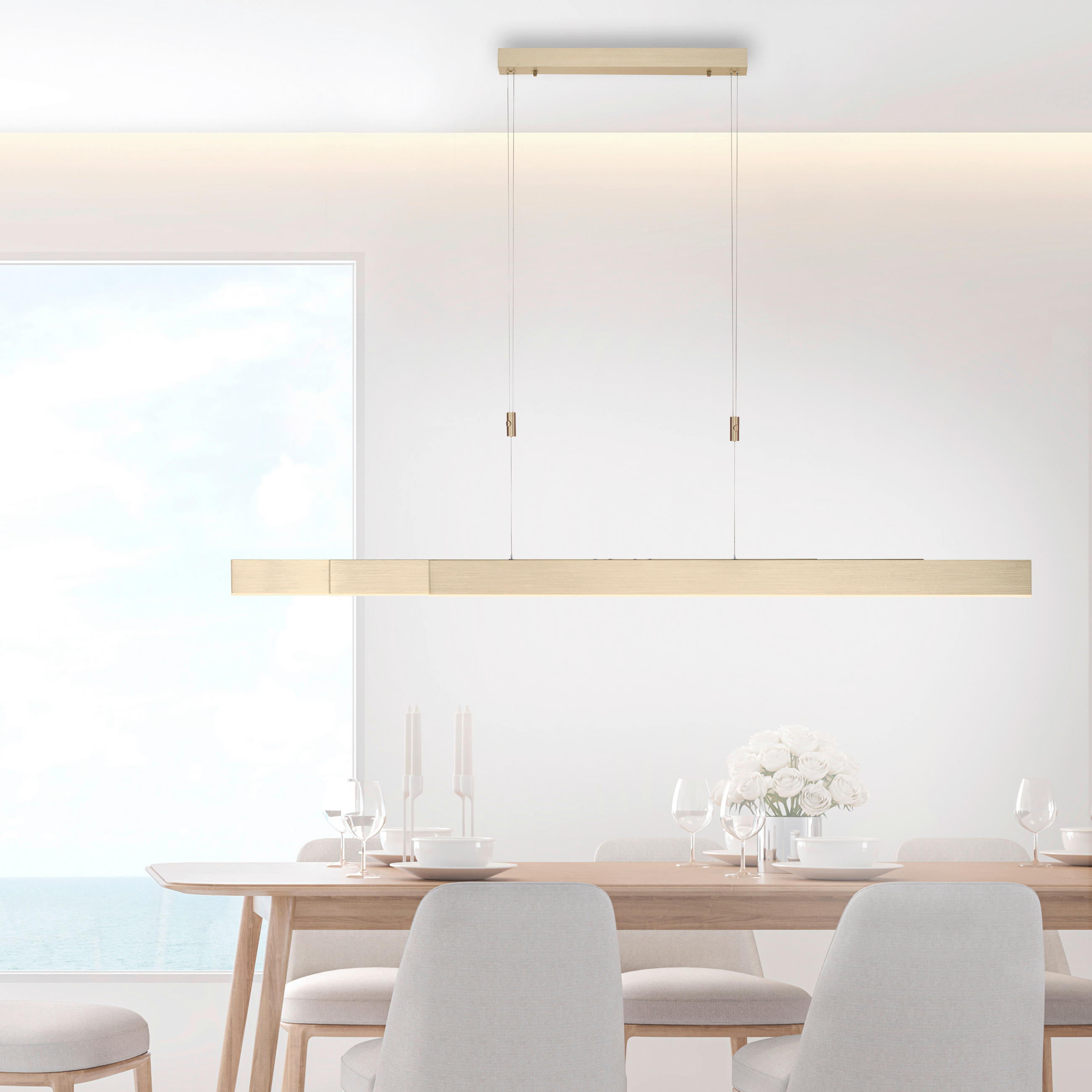 LED-HÄNGELEUCHTE 110-200/5,5/110-200 cm  - Design, Kunststoff/Metall (110-200/5,5/110-200cm) - Neuhaus PURE