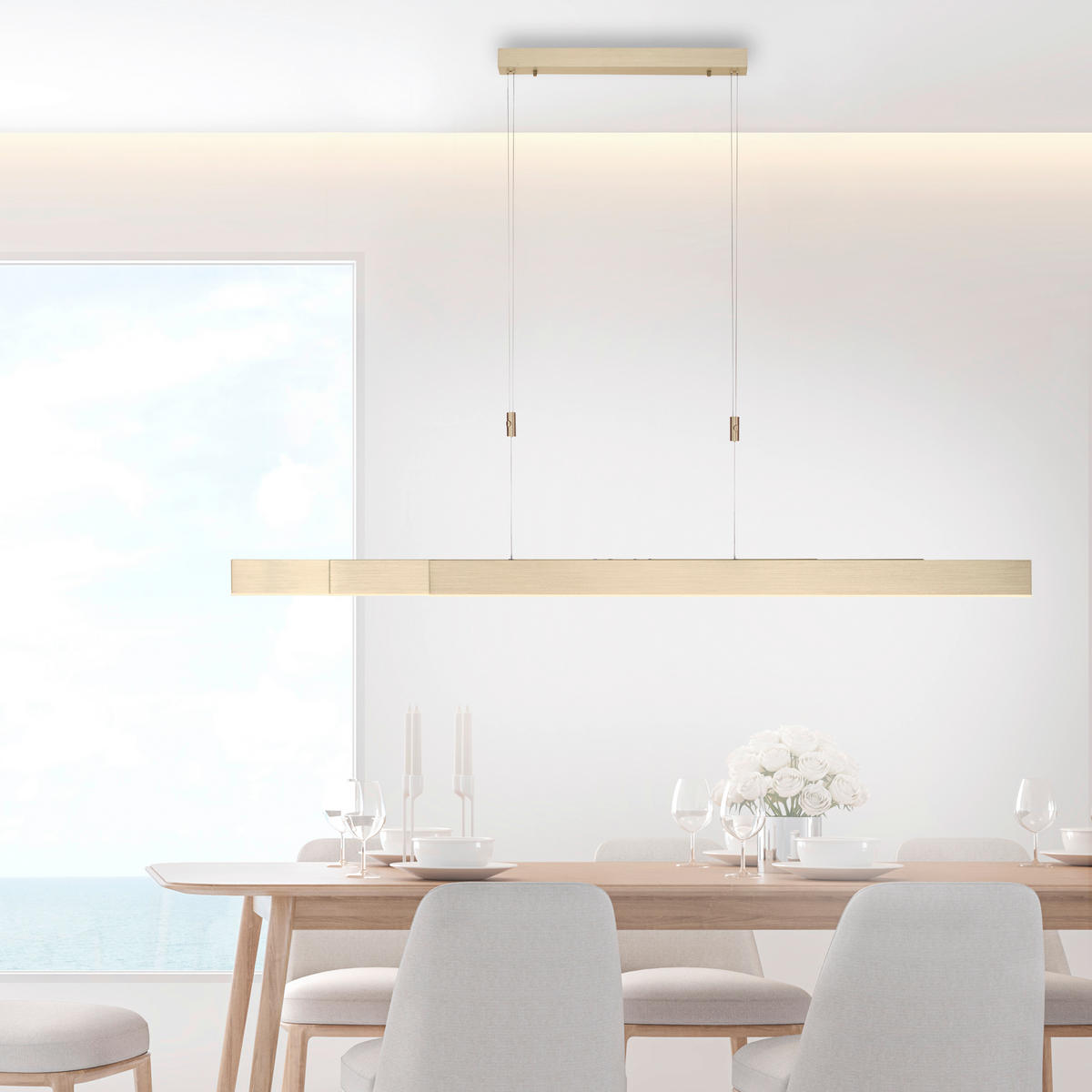 LAMPĂ SUSPENDATĂ CU LED 110-200/5,5/110-200 cm  - Design, plastic/metal (110-200/5,5/110-200cm)