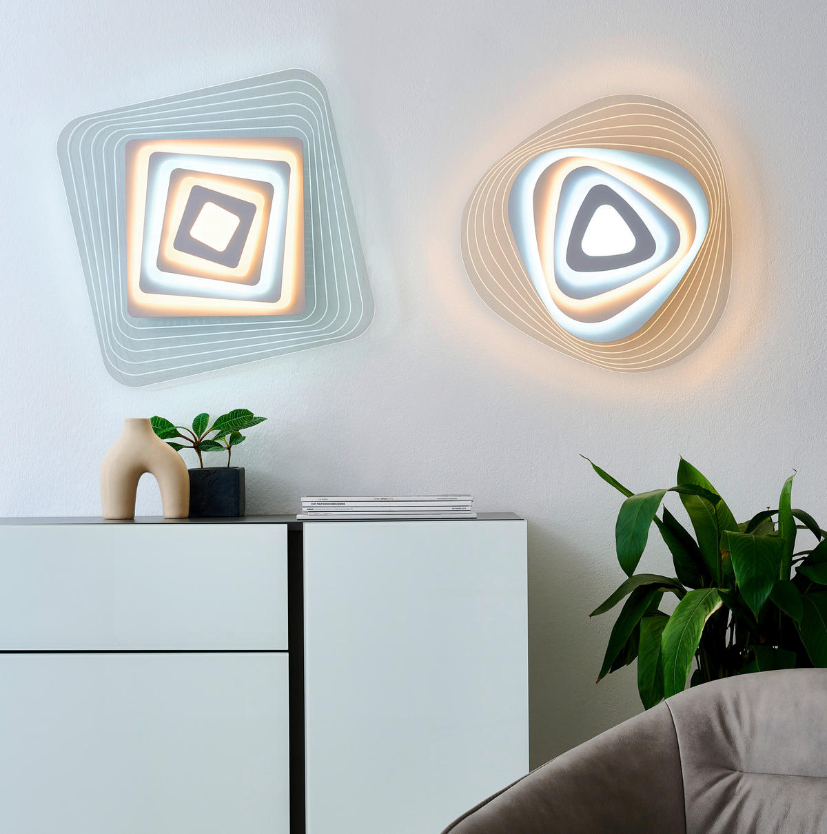 LED-DECKENLEUCHTE 50/6,5 cm   - Weiß, Basics, Kunststoff/Metall (50/6,5cm) - Globo