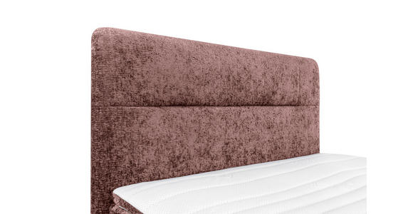 BOXSPRINGBETT 140/200 cm  in Weinrot  - Weinrot/Schwarz, Design, Textil/Metall (140/200cm) - Esposa