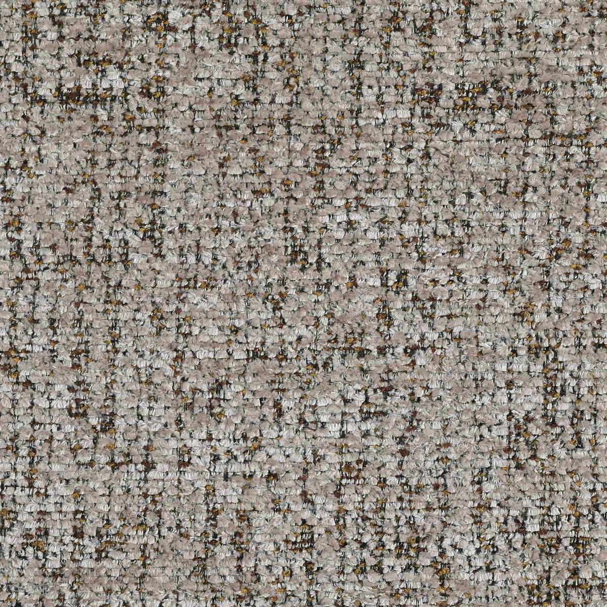 MEGASOFA Chenille Graubraun  - Graubraun/Schwarz, ROMANTIK / LANDHAUS, Textil/Metall (273/50/79/125cm) - Landscape
