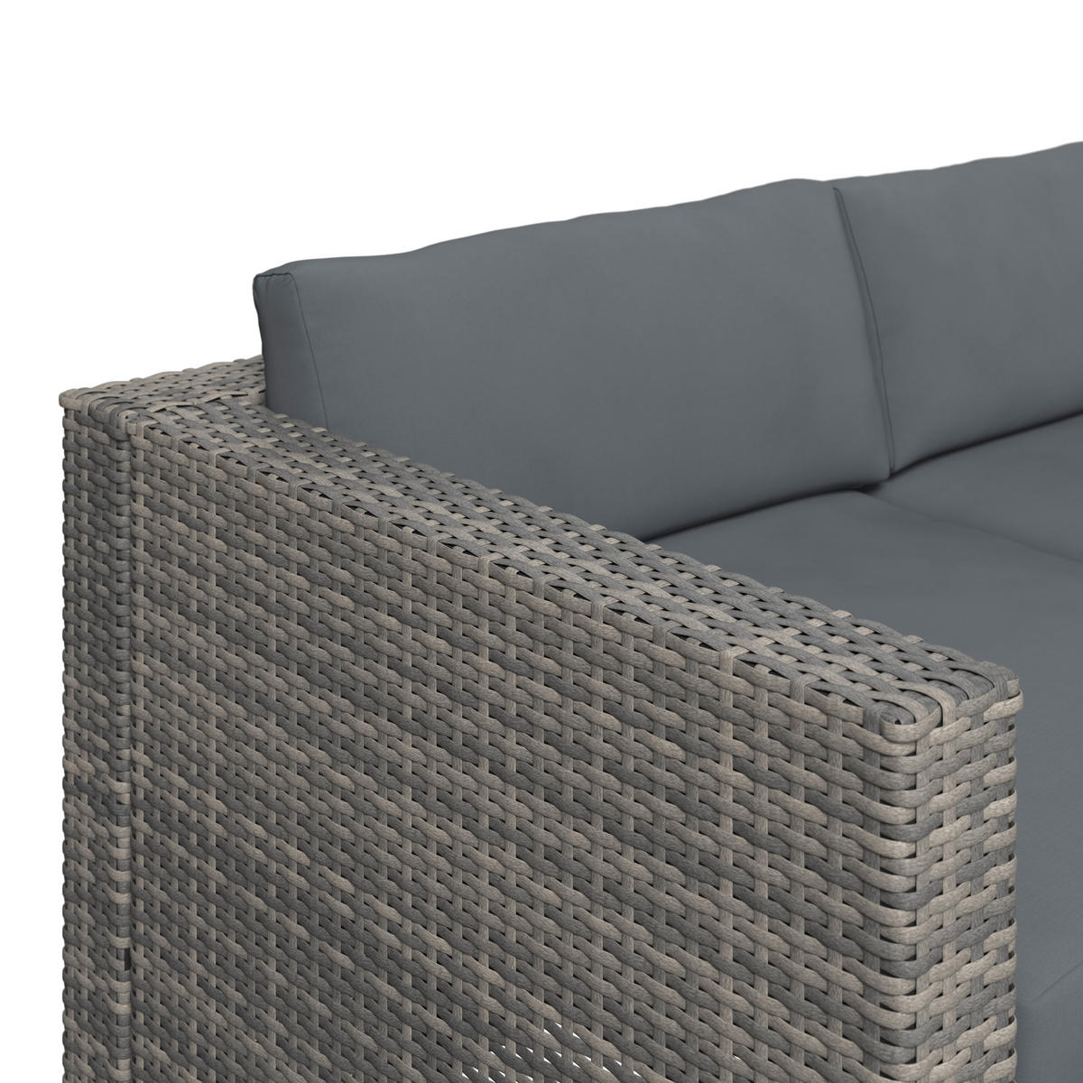 LOUNGEGARNITUR   192/65/82 cm Eisen  - Blaugrau/Grau, MODERN, Metall (192/65/82cm) - Ambia Garden