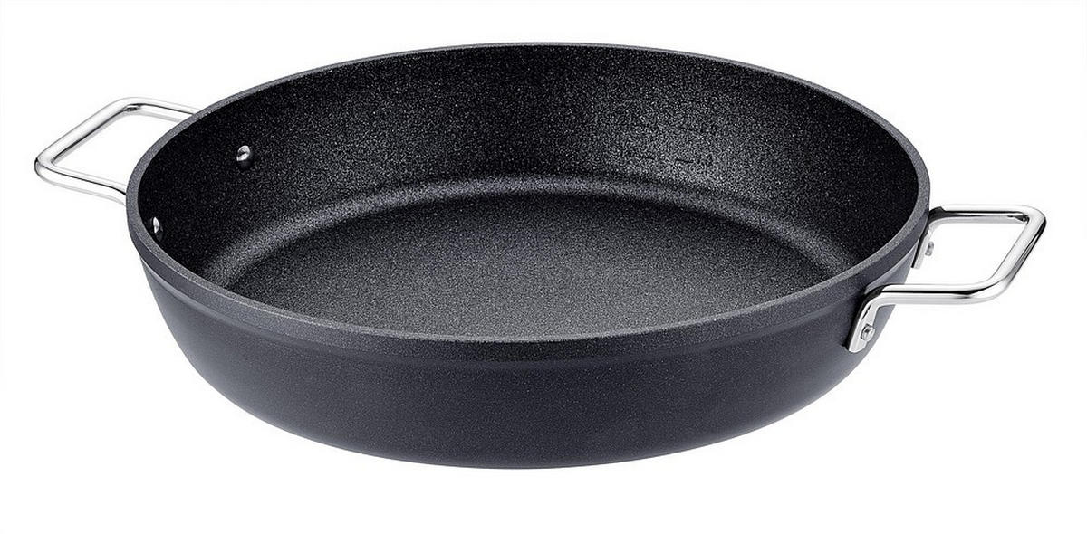 SERVIERPFANNE ADAMANT 32 cm  - Schwarz, Basics, Metall (32cm) - Fissler