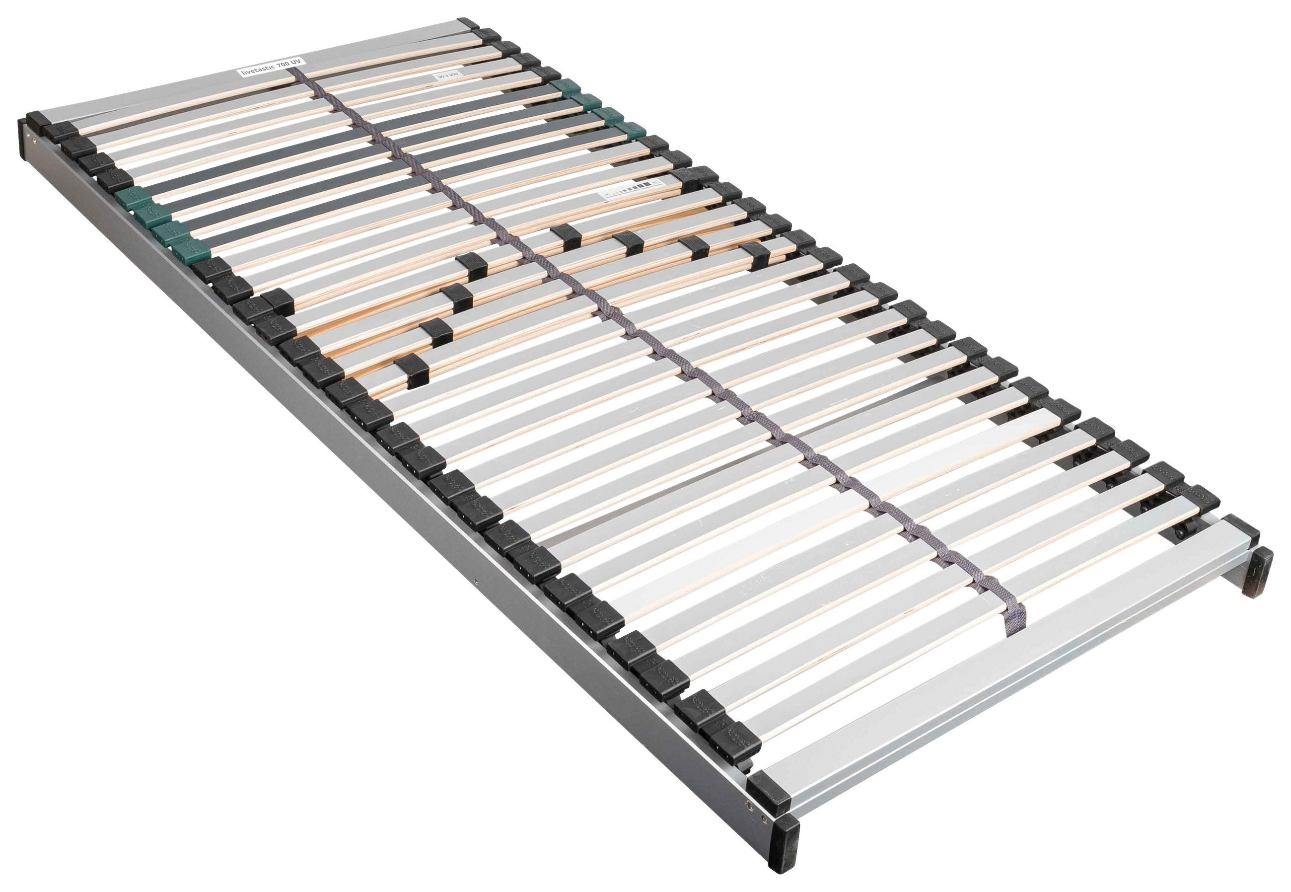 LATTENROST 120/200 cm Birke, Buche  - Anthrazit/Silberfarben, Basics, Holz (120/200cm) - Livetastic