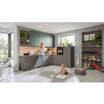 EINBAUKÜCHE   - Dunkelgrün/Graphitfarben, Design, Holzwerkstoff - Dieter Knoll