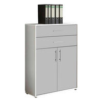AKTENSCHRANK 84,4/113,6/33 cm  - Hellgrau/Weiß, LIFESTYLE, Holzwerkstoff (84,4/113,6/33cm) - MID.YOU