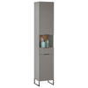 HOCHSCHRANK 38/195/32 cm  - Eichefarben/Schwarz, KONVENTIONELL, Holzwerkstoff/Metall (38/195/32cm) - home24