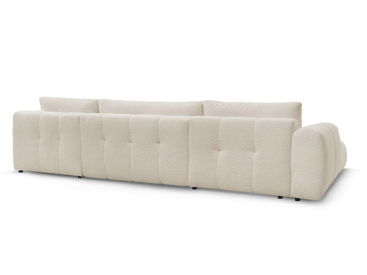 WOHNLANDSCHAFT  FUJI  Beige Bouclé  - Beige/Schwarz, MODERN, Kunststoff/Textil (160/377/204cm)