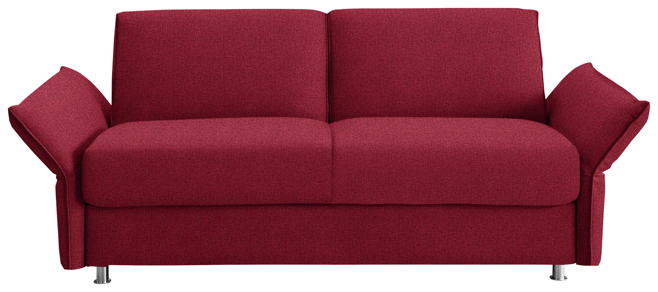 SCHLAFSOFA  in Flachgewebe Rot  - Chromfarben/Rot, Design, Textil/Metall (194-234/88/101cm) - Bali