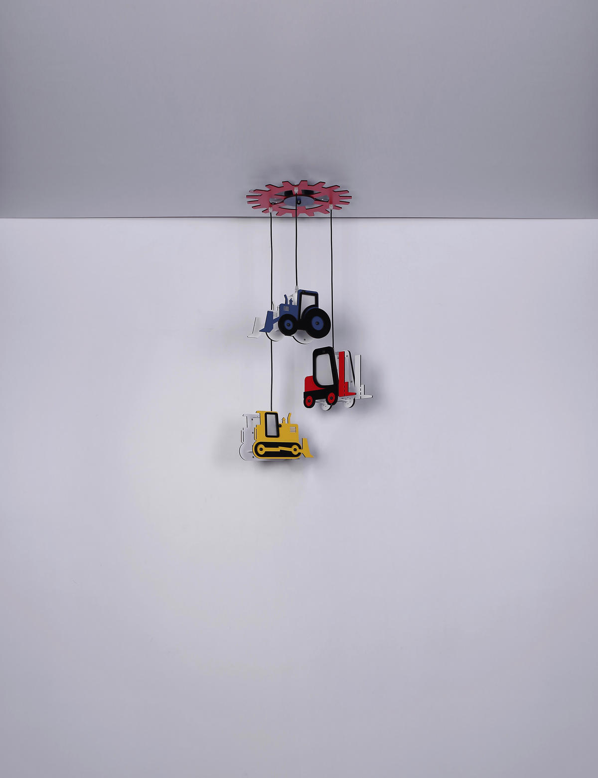 KINDERHÄNGELEUCHTE 55/120 cm   - Gelb/Rot, LIFESTYLE, Holz (55/120cm) - Globo