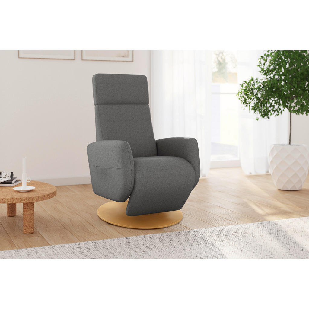 Sit & More RELAXAČNÉ KRESLO, textil, tmavosivá