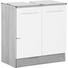 WASCHBECKENUNTERSCHRANK 60/62/33 cm - Chromfarben/Eichefarben, Design, Holzwerkstoff/Metall (60/62/33cm) - Xora WASCHBECKENUNTERSCHRANK 60/62/33 cm - Chromfarben/Eichefarben, Design, Holzwerkstoff/Metall (60/62/33cm) - Xora