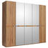 DREHTÜRENSCHRANK 5 -türig Buche massiv Buchefarben - Chromfarben/Buchefarben, KONVENTIONELL, Glas/Holz (249,6/223/57cm) - Valnatura