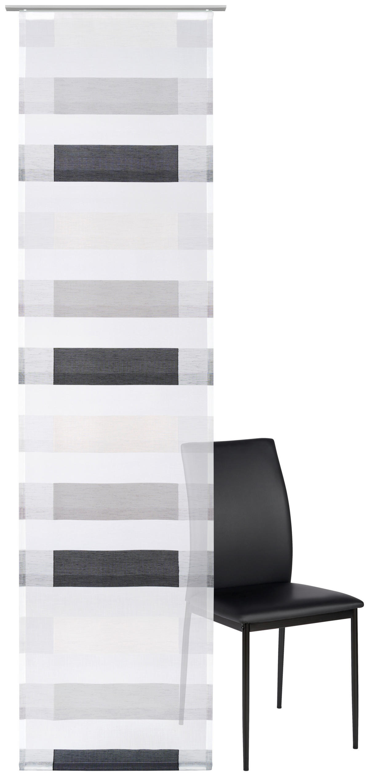 FLÄCHENVORHANG   halbtransparent  60/245 cm   - Anthrazit, Basics, Textil (60/245cm) - Dieter Knoll