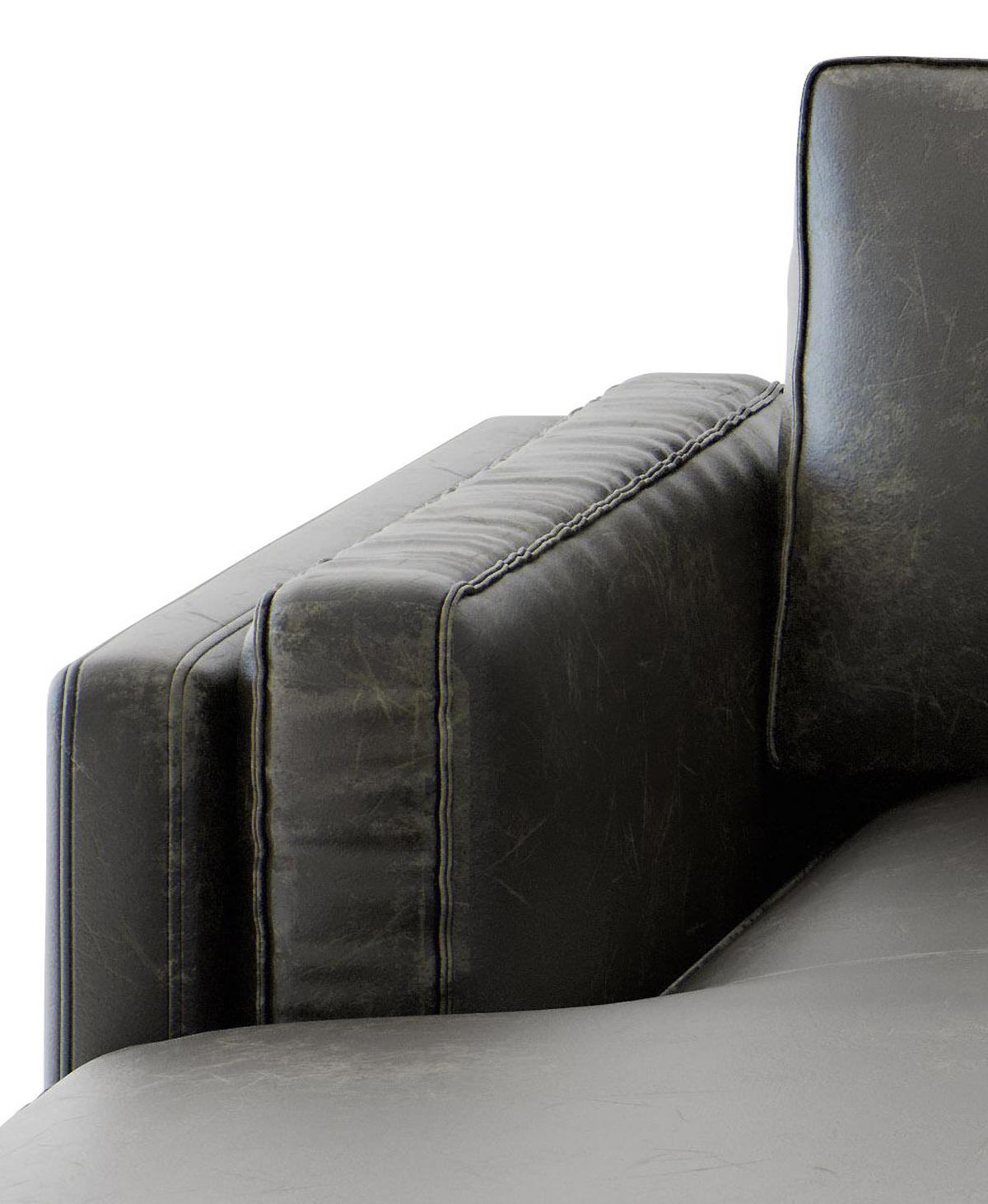 ECKSOFA Packo Olivgrün Lederlook, Flachgewebe  - Schwarz/Olivgrün, Design, Textil/Metall (160/265cm) - Livetastic