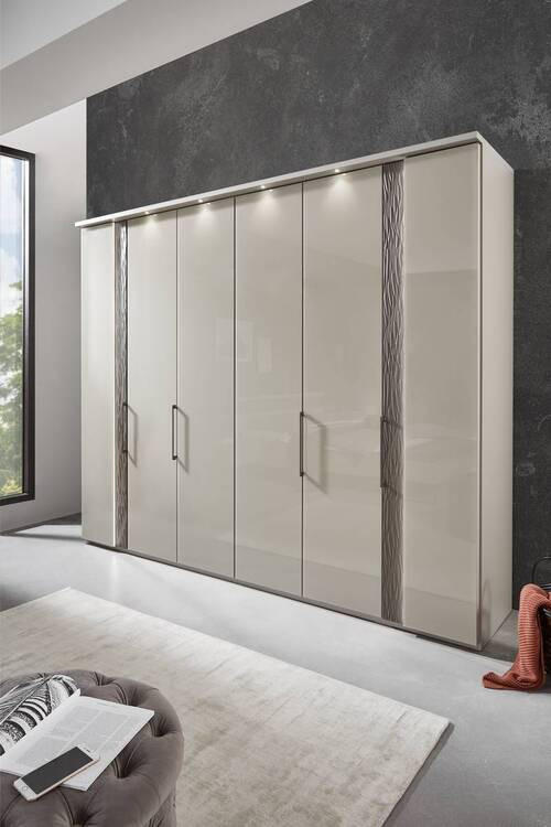 OMARA S KLASIČNIMI VRATI, siva  - siva/antracit, Design, kovina/steklo (300/236cm) - Dieter Knoll