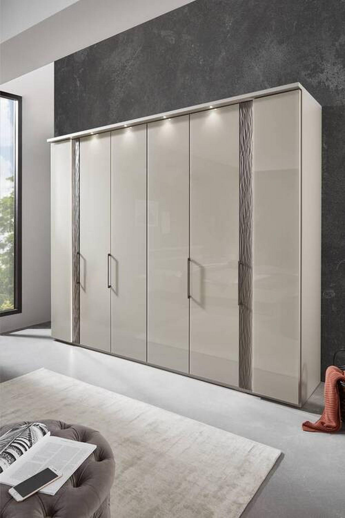 OMARA S KLASIČNIMI VRATI, siva  - siva/antracit, Design, kovina/steklo (300/236cm) - Dieter Knoll