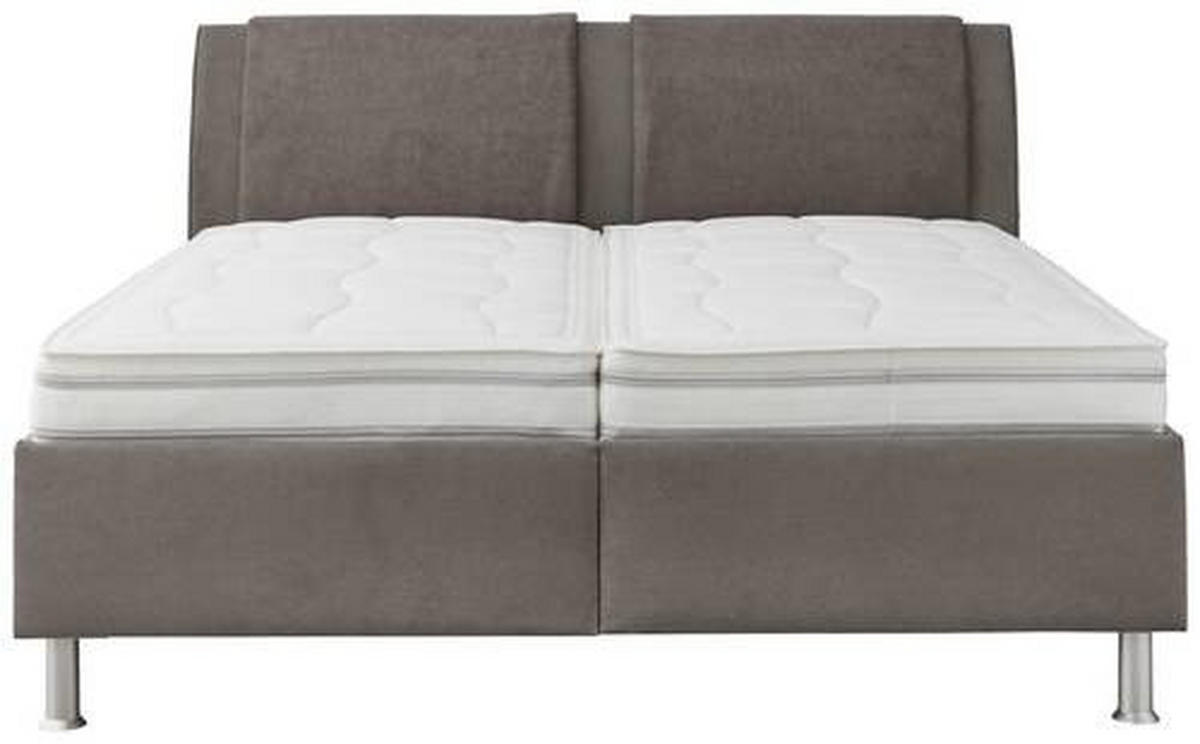 POLSTERBETT 180/200 cm  in Anthrazit, Hellgrau  - Weiss/Anthrazit, Konventionell, Holz/Holzwerkstoff (180/200cm) - Beldomo - Sleep