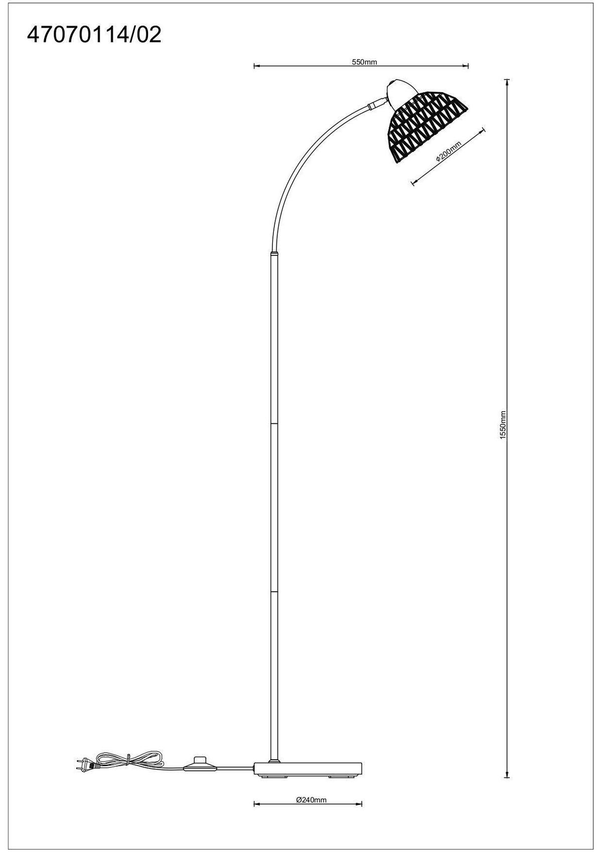 STEHLEUCHTE - Weiss, Trend, Papier/Metall (55/24/155cm) - Novel