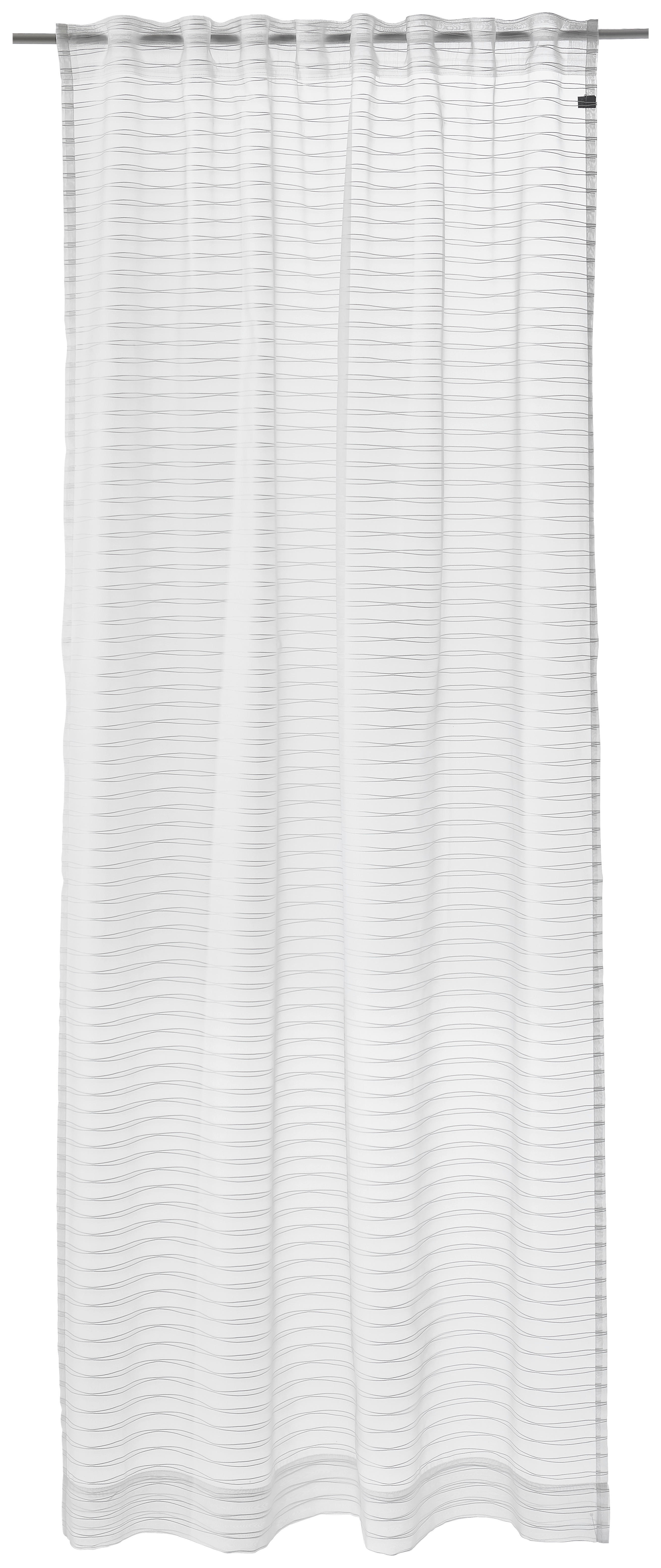 VORHANGSCHAL Waterline transparent 130/250 cm   - Silberfarben, Design, Textil (130/250cm) - Joop!