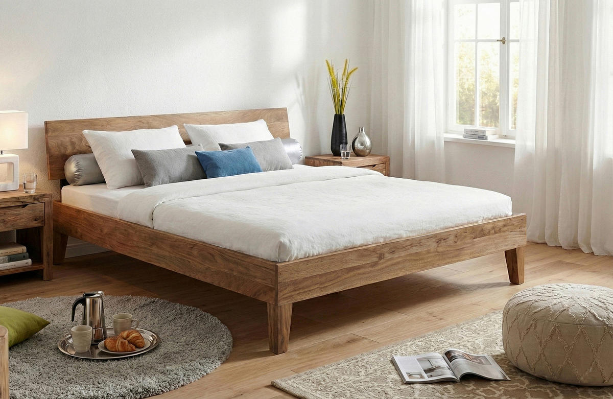 KREVET   180/200 cm   boje bagrema  - boje bagrema, Moderno, drvo (180/200cm) - MID.YOU