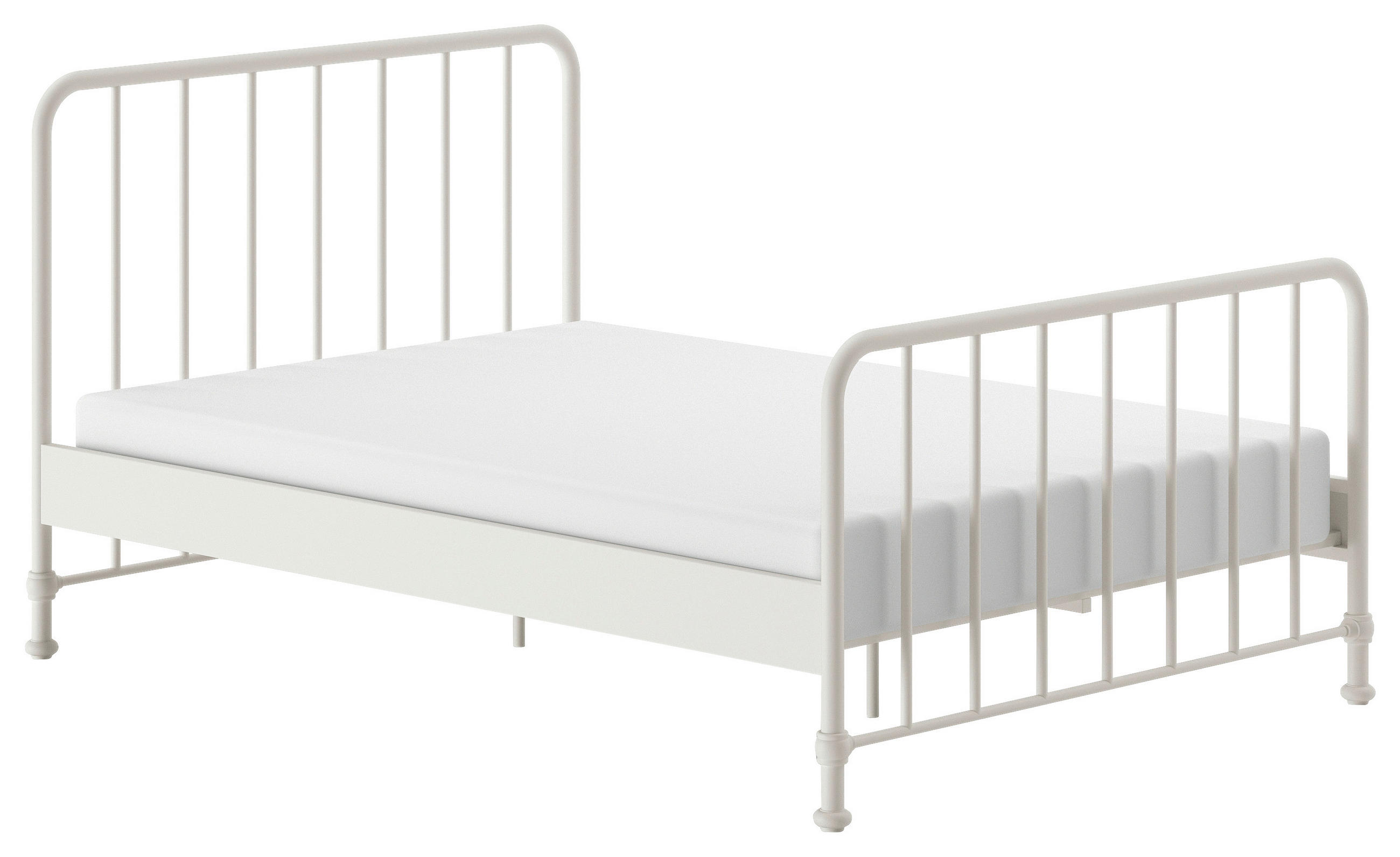 KINDER-/JUNIORBETT - Weiß, ROMANTIK / LANDHAUS, Holz/Metall (140/200cm) - MID.YOU