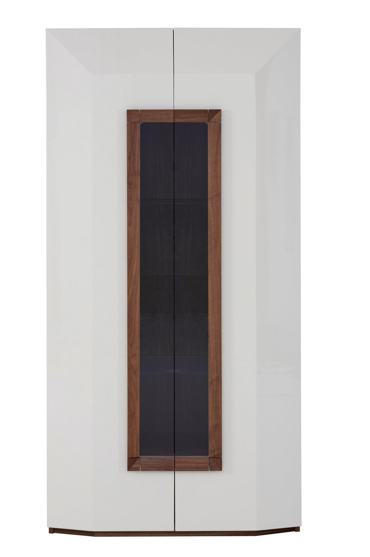 VITRINA 100/200/46 cm   - bijela/boje oraha, Design, drvni materijal/drvo (100/200/46cm) - Ambiente