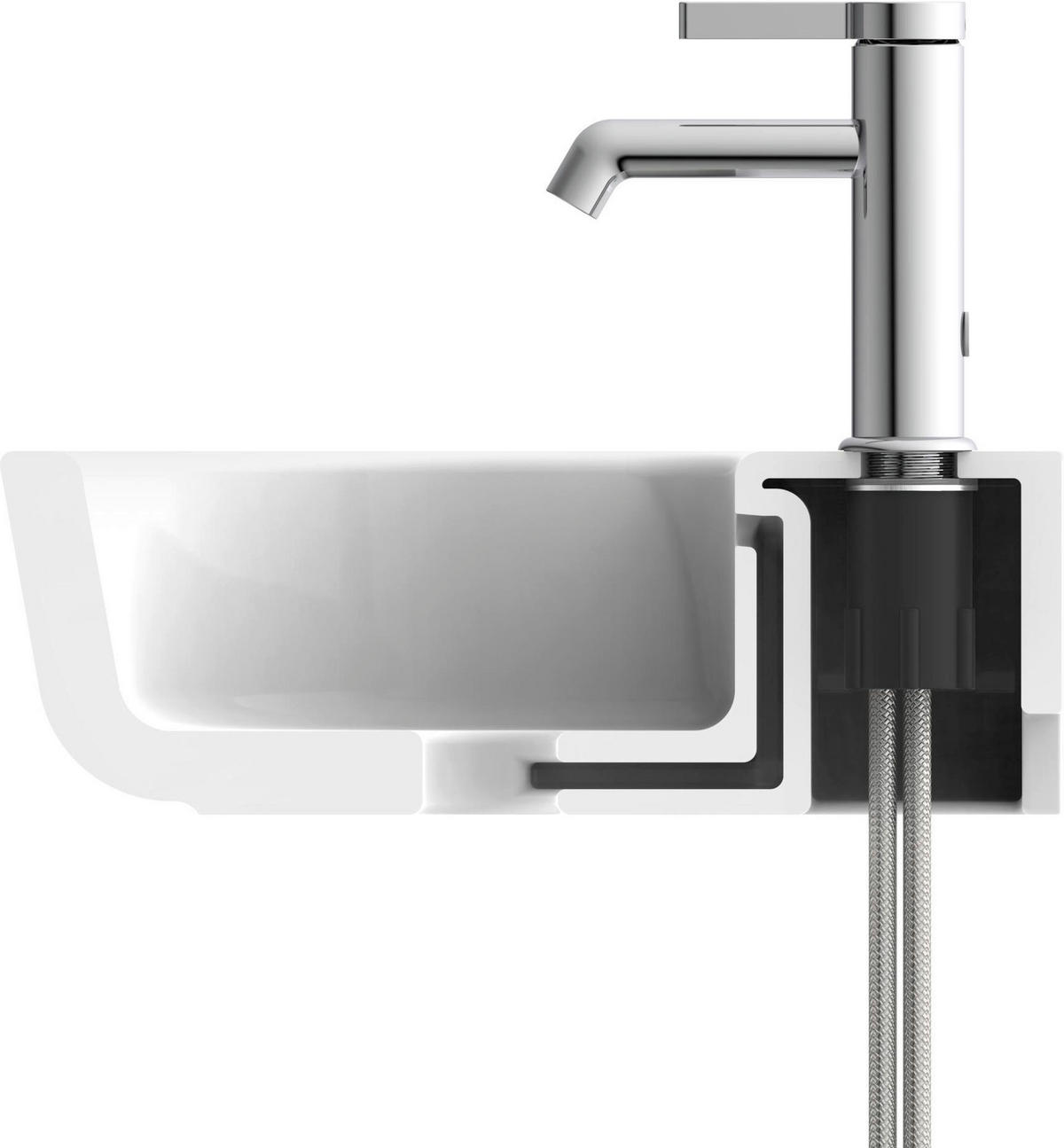 WASCHTISCHARMATUR 5/16,5/16 cm  - Chromfarben, Basics, Metall (5/16,5/16cm)