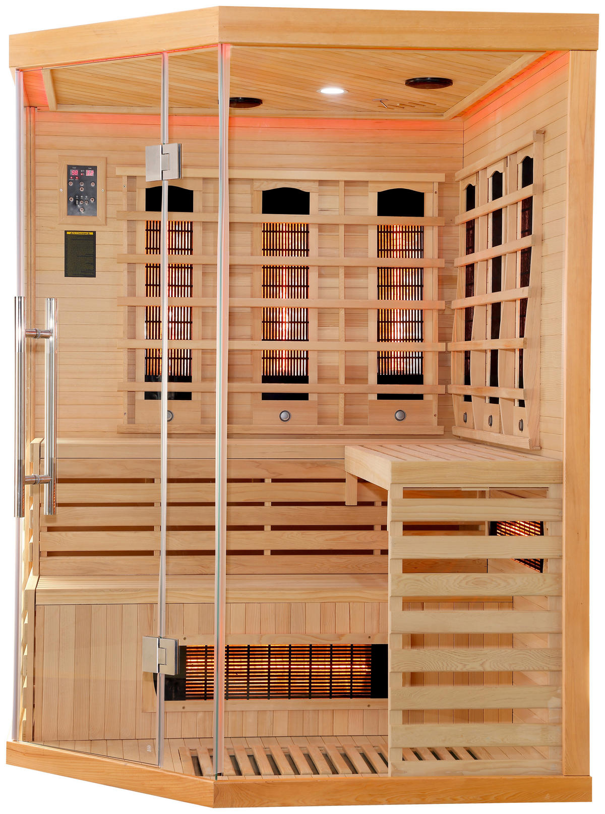 INFRAROTKABINE DELUXE für 3-4 Personen Deluxe  - Braun, MODERN, Holz (150/200/150cm) - Sanotechnik